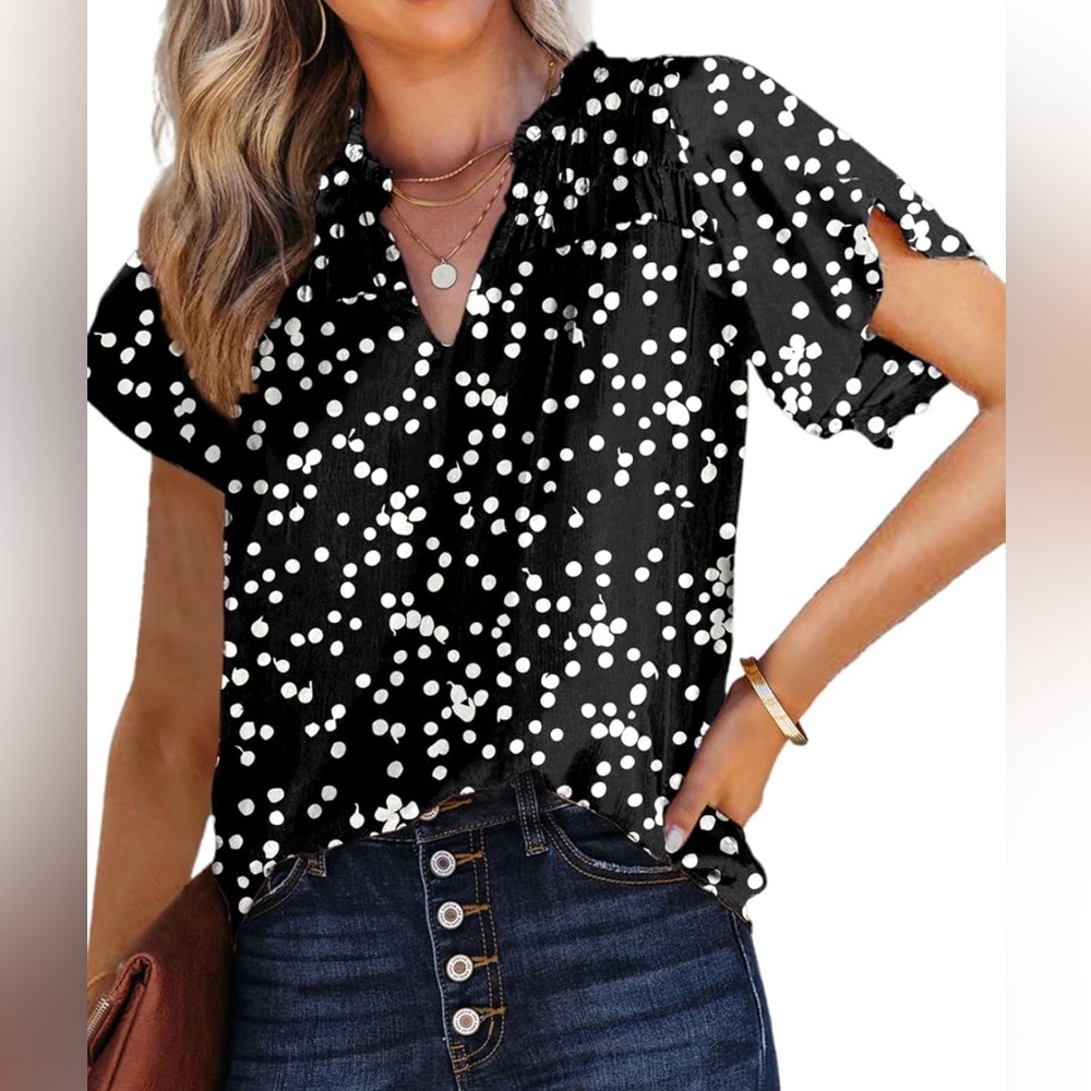 Dokotoo Alicia Smocked Chiffon Blouse